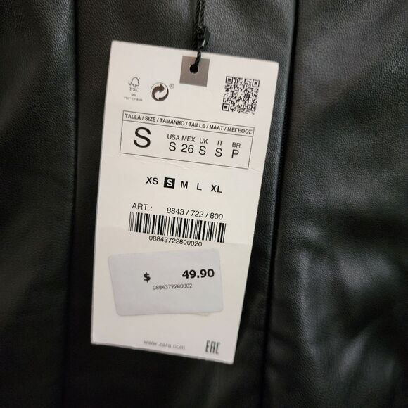 Zara Faux Leather Mini Dress - Picture 12 of 16